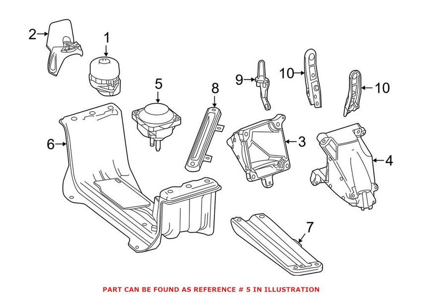 Mercedes Automatic Transmission Mount 1662400918